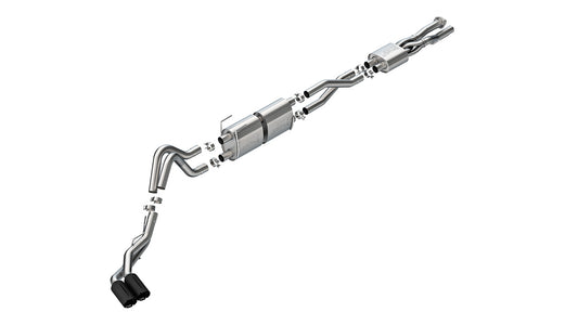 Borla 141016BRCB Cat-Back Exhaust System S-Type with Brawler Black Tips for 2020-2026 Ford F-250 / F-350 Super Duty (7.3L V8)