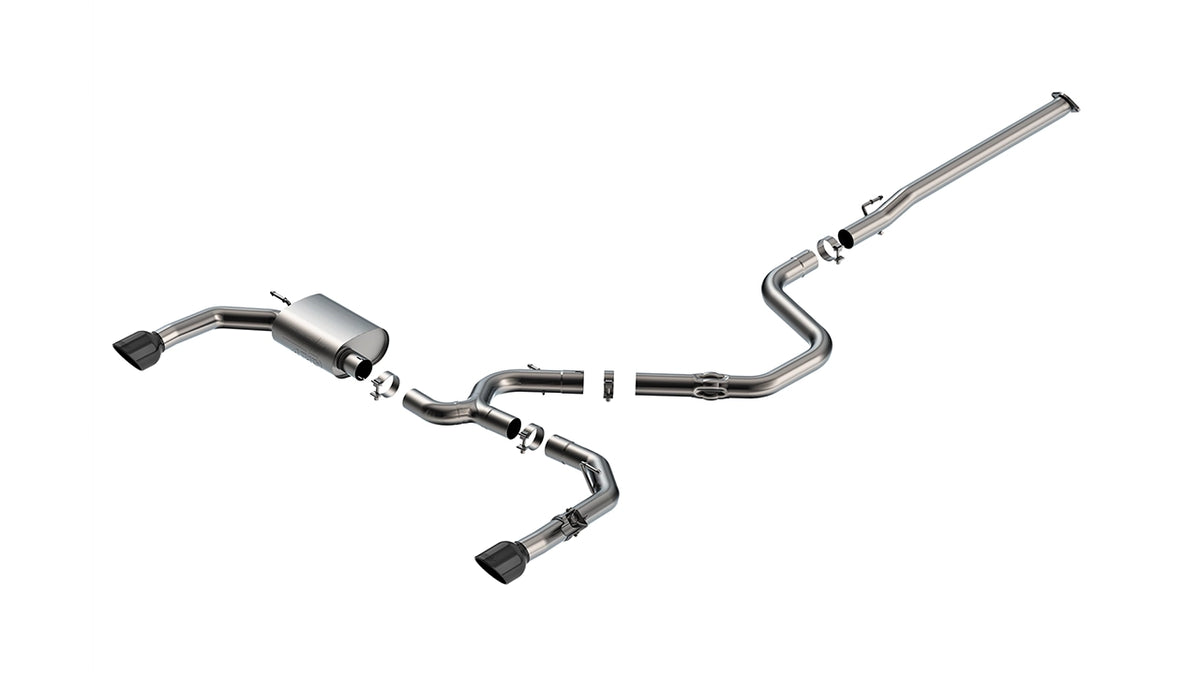 Borla 141019BC Cat-Back Exhaust System ATAK with Black Chrome Tips for 2024-2026 Hyundai Elantra N (2.0L)