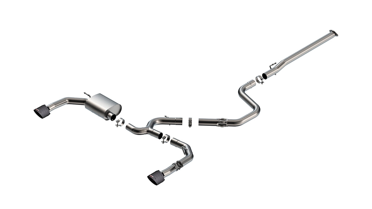 Borla 141019CFBA Cat-Back Exhaust System ATAK with Carbon Fiber Tips for 2024-2026 Hyundai Elantra N (2.0L)