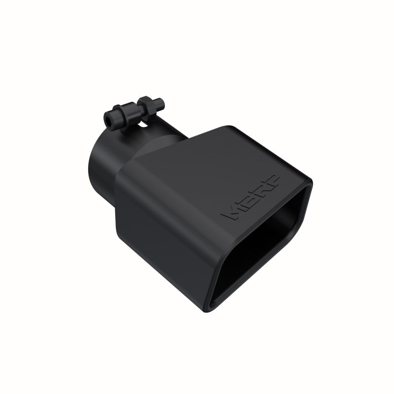 MBRP T5120BLK Universal Tip 4.75inx 3in Rectangle Angled Cut 3in O.D. inlet Pass. Side 7.375in length Black