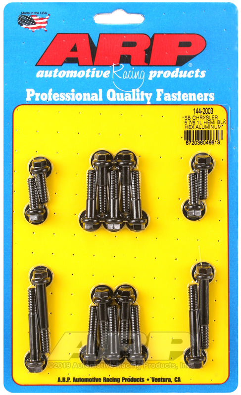 ARP 144-2003 for SB Chrysler 5.7/6.1L Hemi Hex Alum Intake Manifold Bolt Kit