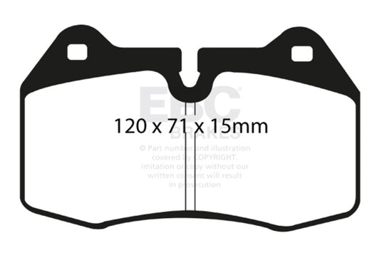 EBC 03-04 Infiniti G35 3.5 (Manual) (Brembo) Yellowstuff Front Brake Pads DP41644R