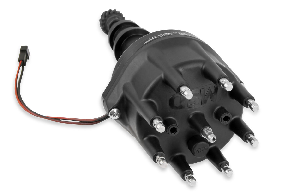 MSD 857831 Black Distributor, for Ford 351W, Pro-Billet w/Steel Gear