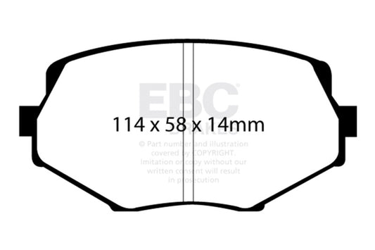EBC 94-01 Mazda Miata MX5 1.8 Redstuff Front Brake Pads DP31002C