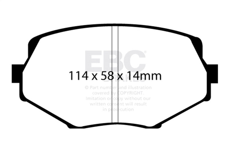 EBC 94-01 Mazda Miata MX5 1.8 Yellowstuff Front Brake Pads DP41002R