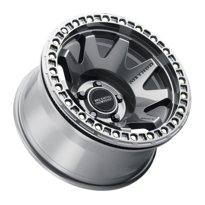 Method MR108 17x9 -44mm Offset 5x5 71.5mm CB Gloss Titanium with BH-H24125-38 Wheel