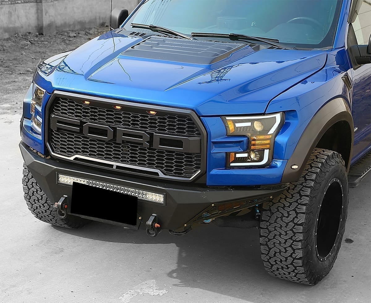 AlphaRex 880157 15-17 Ford F-150 PRO-Series Projector Headlights Plank Style Chrome with Activation Light/Sequential Signal