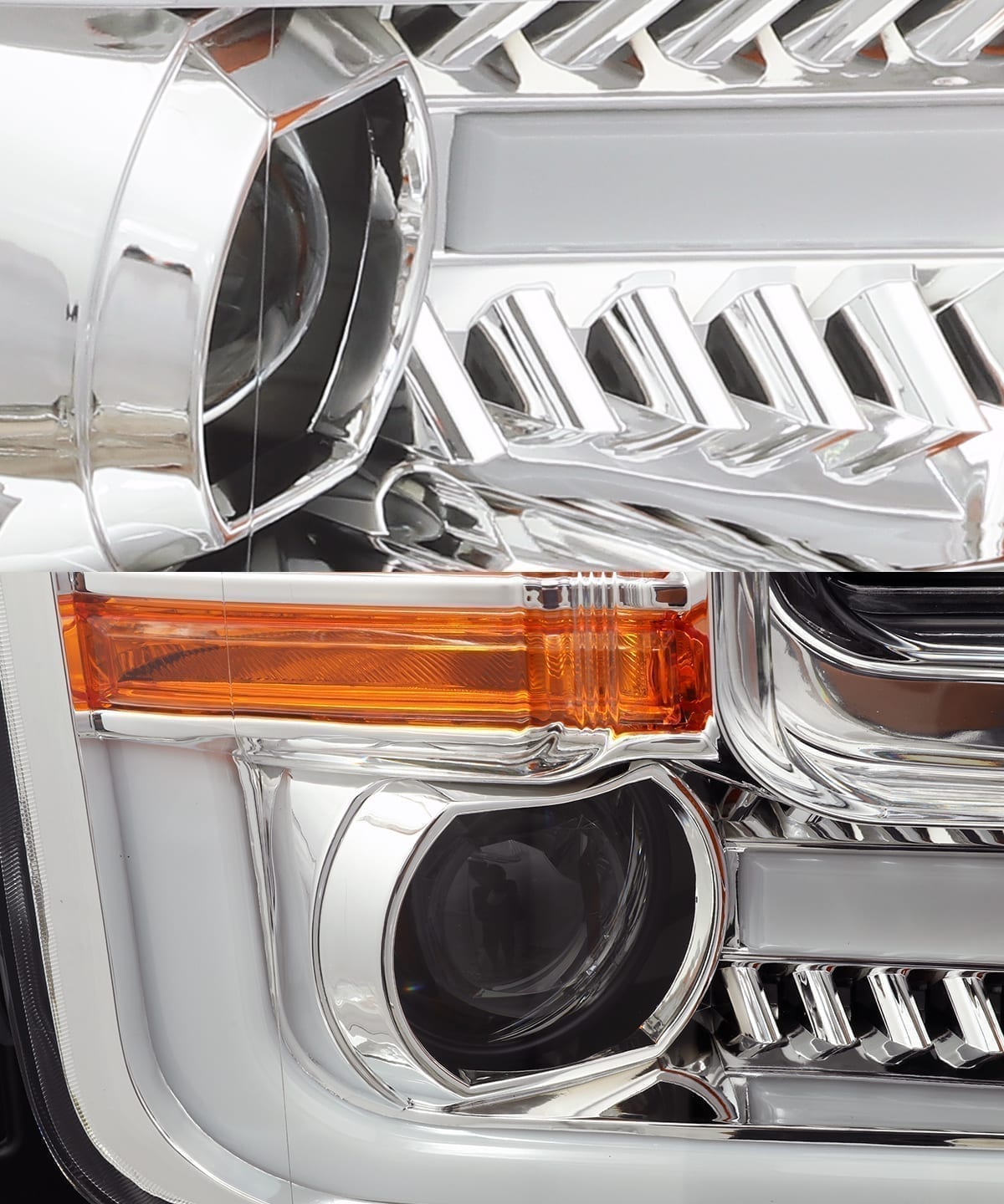 AlphaRex 880157 15-17 Ford F-150 PRO-Series Projector Headlights Plank Style Chrome with Activation Light/Sequential Signal