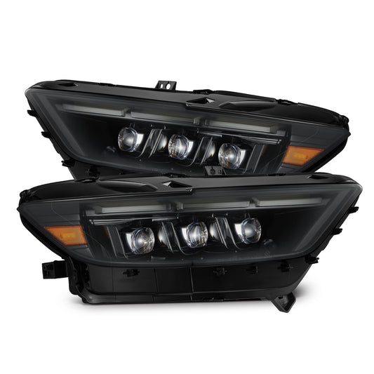 AlphaRex 880261 2015-2017 Ford Mustang NOVA LED Projector Headlights Alpha Black with Activation Light/Sequential Signal/Switch DRL