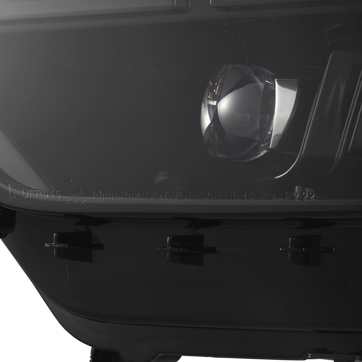 AlphaRex 880261 15-17 Ford Mustang NOVA LED Projector Headlights Alpha Black with Activation Light/Sequential Signal/Switch DRL