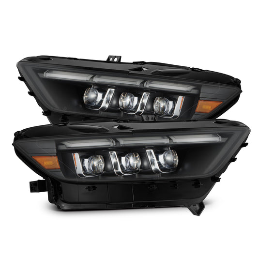 AlphaRex 880262 2015-2017 Ford Mustang NOVA LED Projector Headlights Black with Activation Light/Sequential Signal/Switch DRL