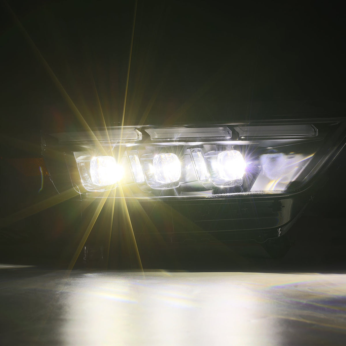 AlphaRex 880262 15-17 Ford Mustang NOVA LED Projector Headlights Black with Activation Light/Sequential Signal/Switch DRL