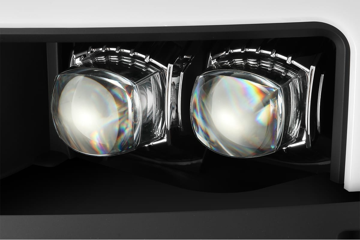 AlphaRex 880227 15-18 Chevrolet 2500 HD NOVA LED Projector Headlights Plank Style Black with Activation Light/Sequential Signal/DRL