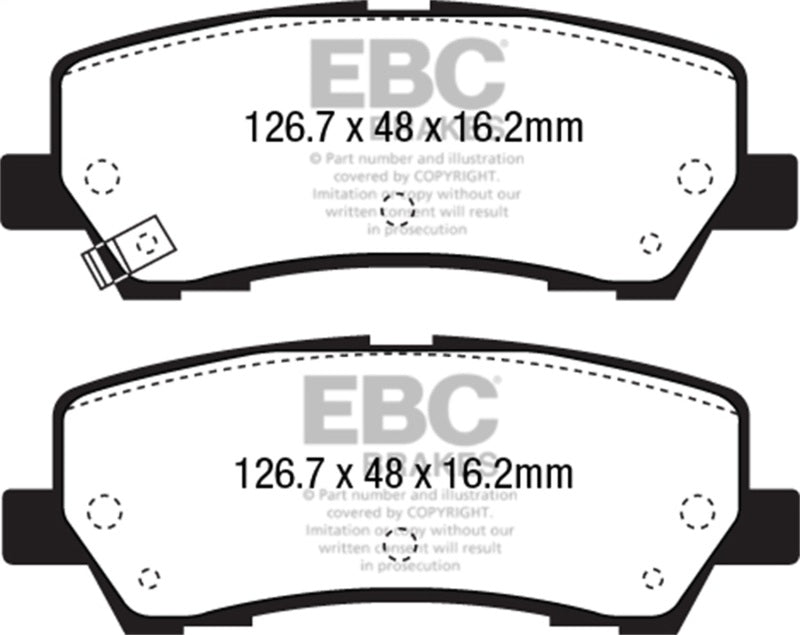 EBC 15+ Ford Mustang 2.3 Turbo Performance Pkg Yellowstuff Rear Brake Pads DP43043R