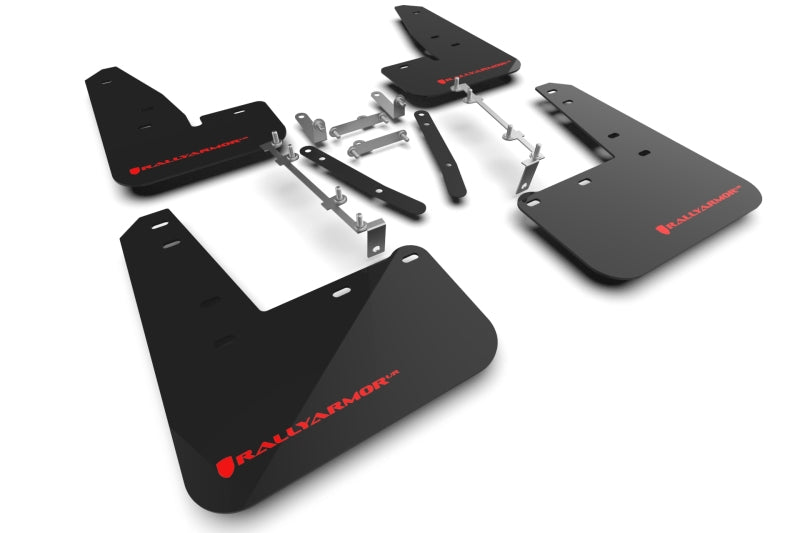 Rally Armor UR Mud Flaps - 2023-2026 Toyota GR Corolla - Black/Red Logo - #MF89-UR-BLK-RD