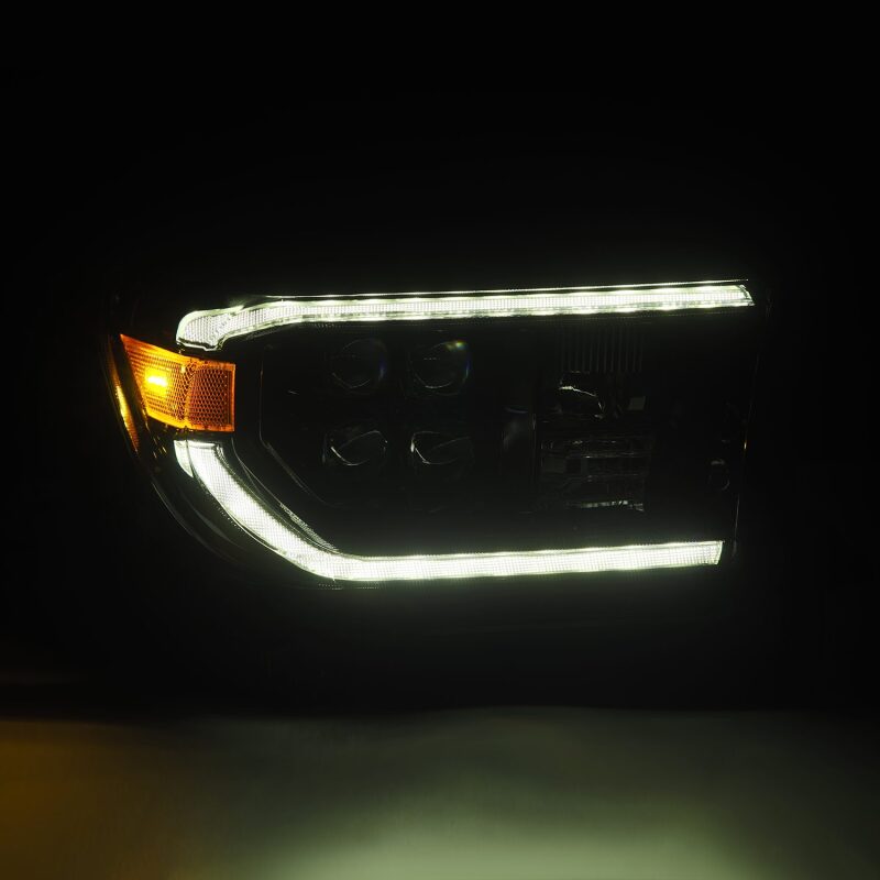 AlphaRex 880820 07-13 Toyota Tundra NOVA LED Projector Headlights Alpha-Black w/Activation Light/Sequential Signal/DRL