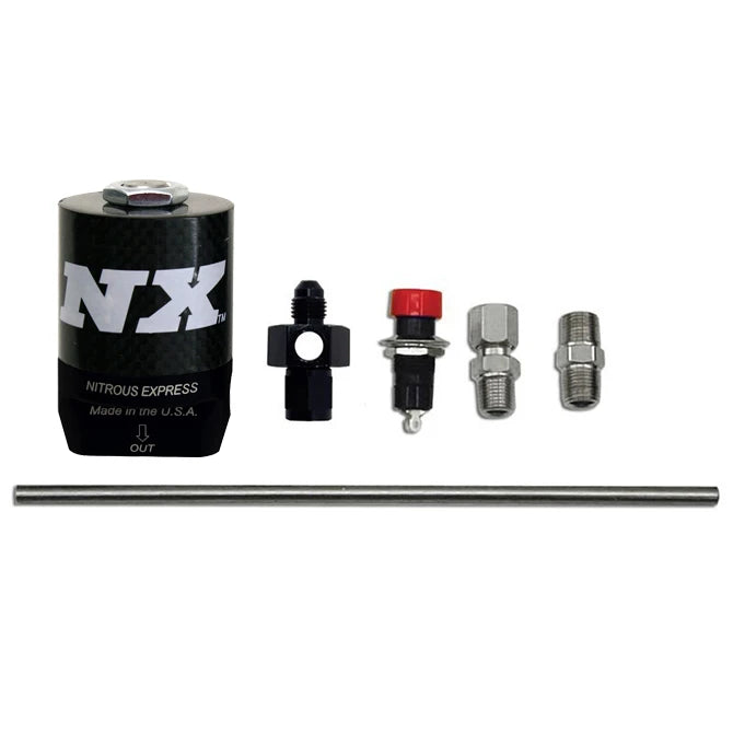 Nitrous Express Extreme Nitrous Purge Valve 4AN Manifold Push Button & Vent Tube