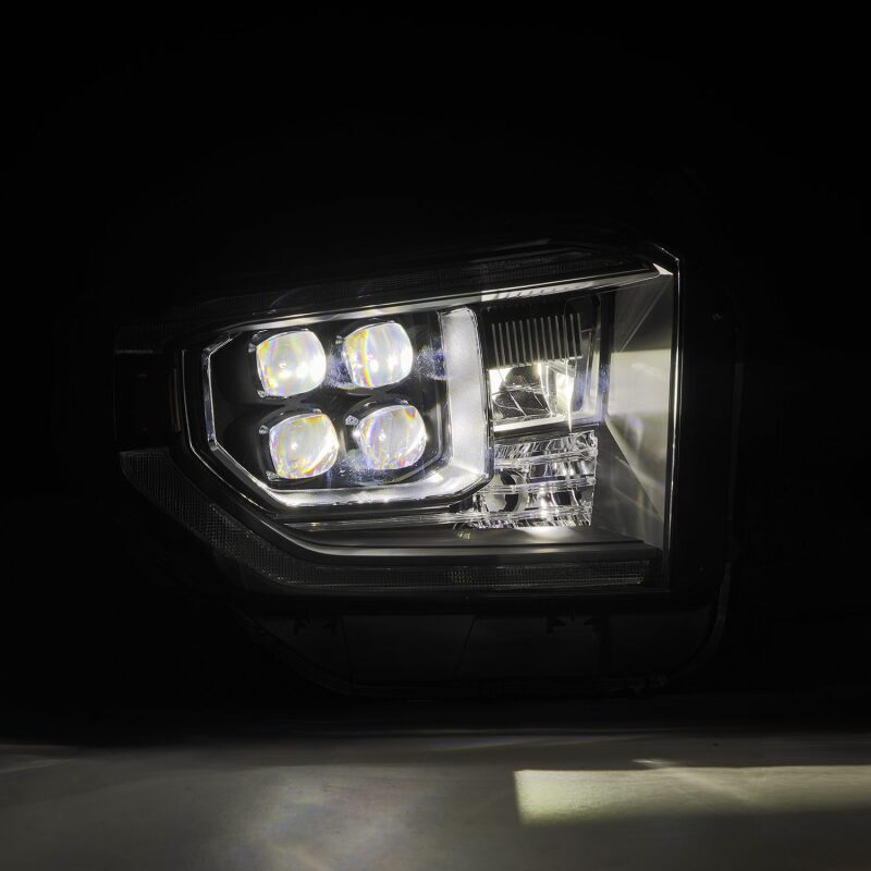 AlphaRex 880833 14-21 Toyota Tundra NOVA-Series LED Projector Headlights Black w/Activation Light & Sequential Signal + DRL