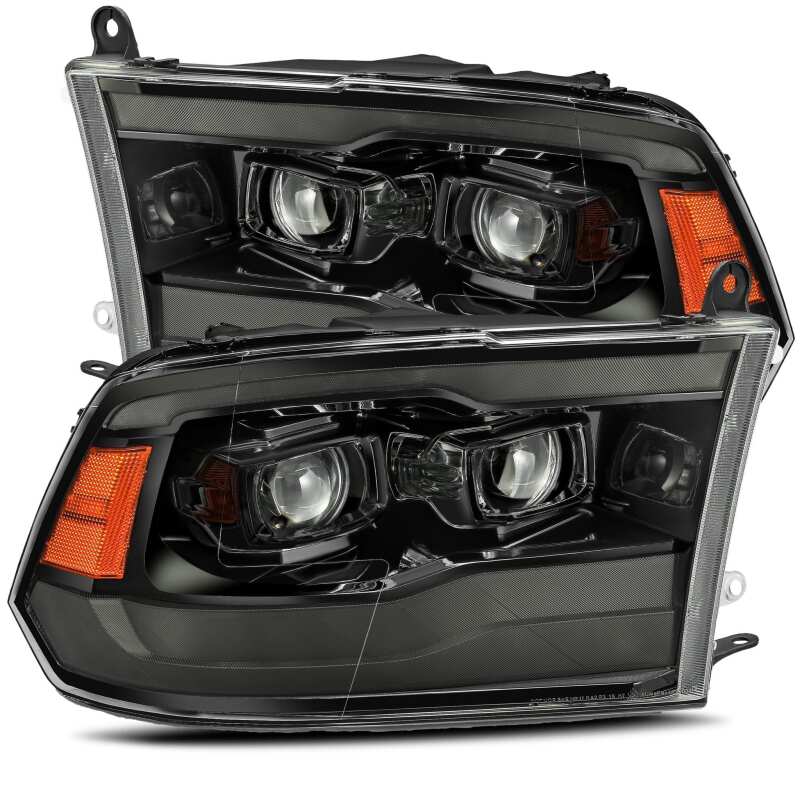 AlphaRex 880542 09-18 Dodge Ram 1500 PRO-Series Projector Headlights Plank Style Alpha Black w/Sequential Signal/DRL