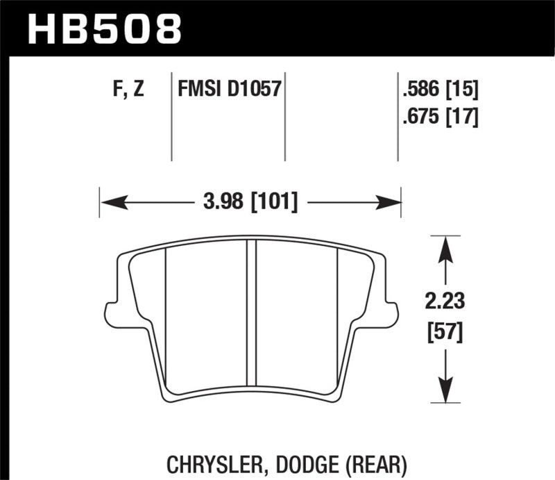 Hawk Performance HB508C.586 HPX Motorsport Brake Pads