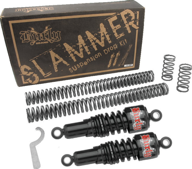 Burly Brand B28-1001B Slammer Kit Black for 2004-2015 Harley-Davidson Sportster