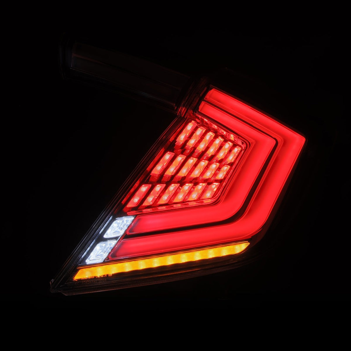 AlphaRex 676030 16-21 Honda Civic Hatchback / Type-R FK8 Nova-Series LED Tail Lights (Pair) - Clear