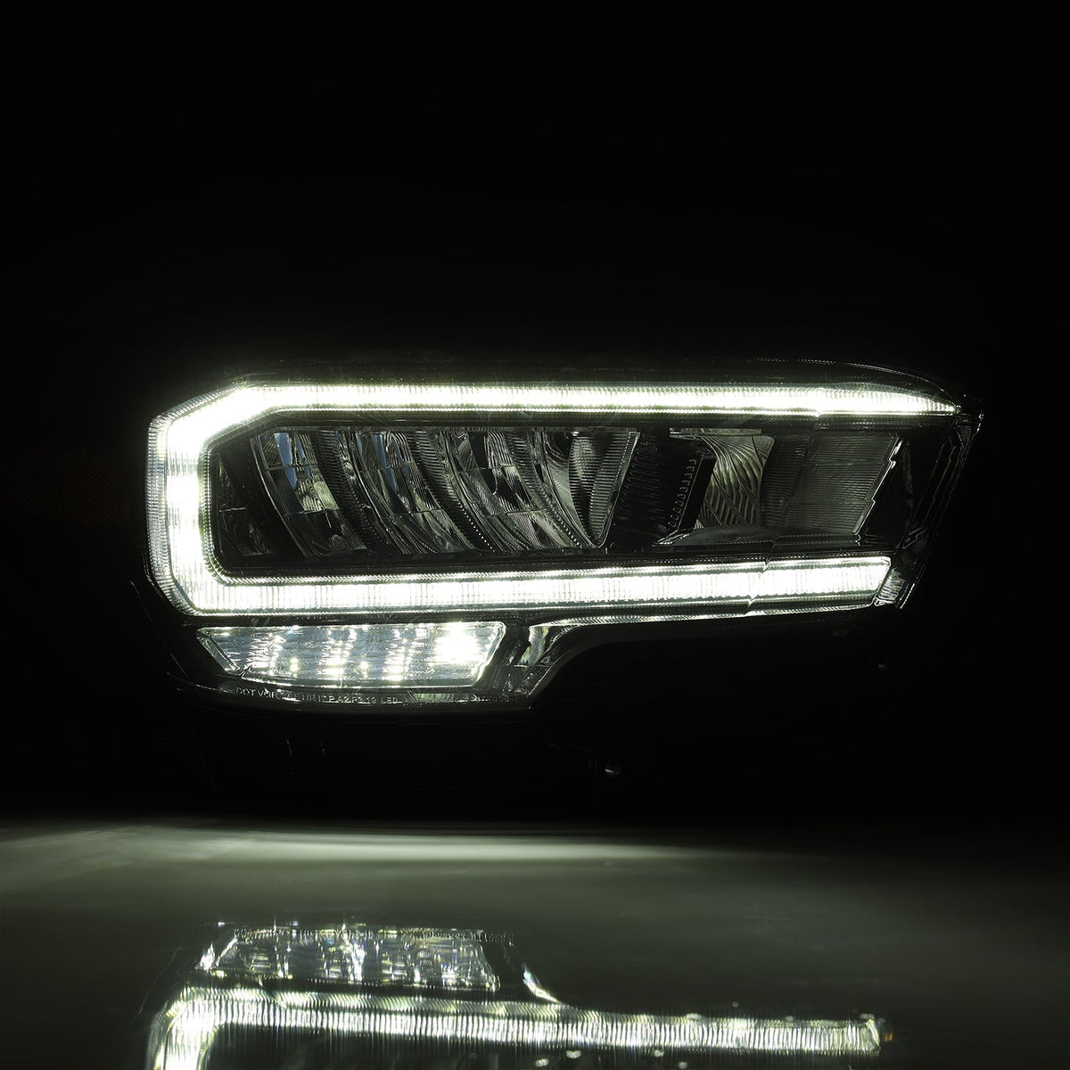 AlphaRex 880702 16-23 Toyota Tacoma LUXX-Series LED Crystal Headlights - Alpha-Black