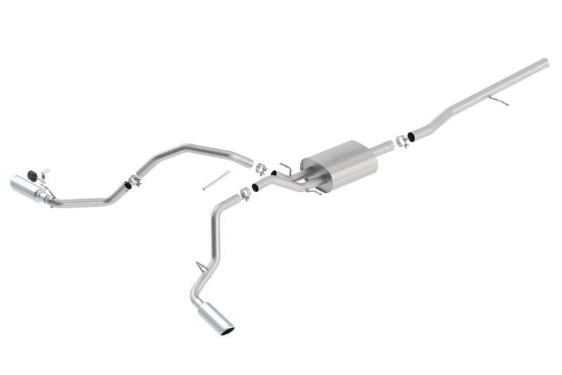 Borla 140545 14 Silv/Sierra C/B Exhaust S-Type 1500 5.3L V8 AT/MT 2&4WD Ext Cab Split Side Exit - #140545