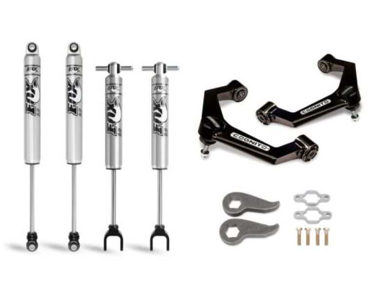 Cognito Motorsports 110-P0928 3-Inch Performance Leveling Kit with Fox PS 2.0 IFP Shocks for 2011-2019 Chevrolet Silverado / GMC Sierra 2500 HD / 3500 HD