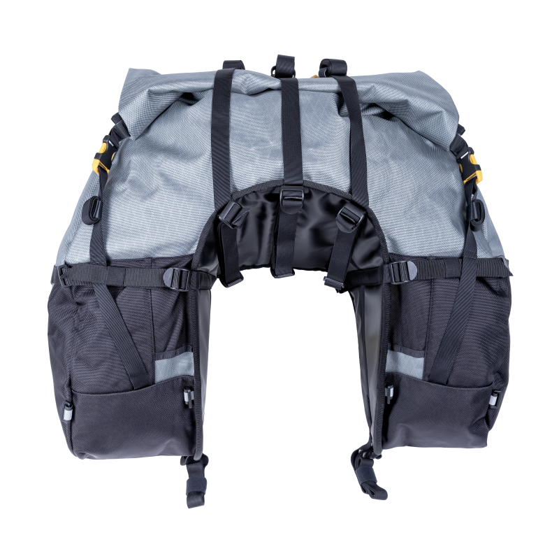 Giant Loop GBSB25-G Great Basin Saddlebag 68L Gray Motorcycle