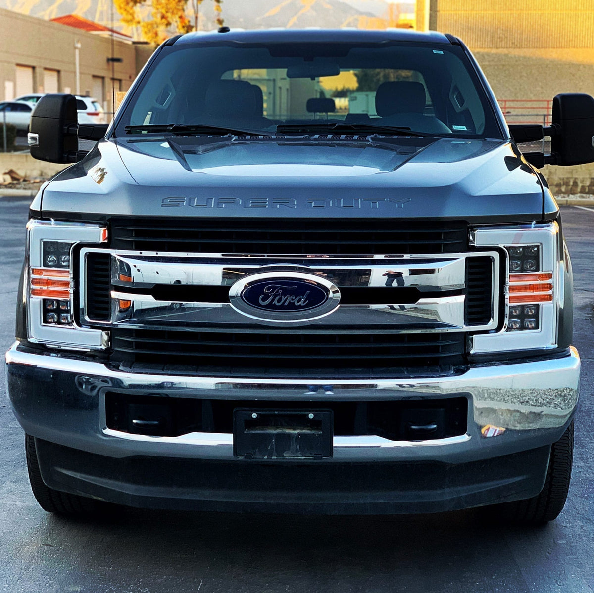AlphaRex 880102 17-19 Ford F-250 SD NOVA LED Projector Headlights Plank Style Matte Black with Activation Light/Sequential Signal