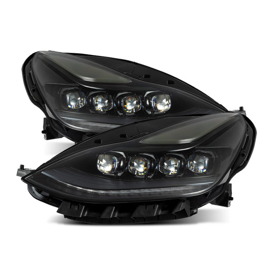 AlphaRex 880859 2017-2022 Tesla Model 3/2020-2023 Model Y NOVA LED Projector Headlights Alpha-Black with Activation Light & Sequential Signal