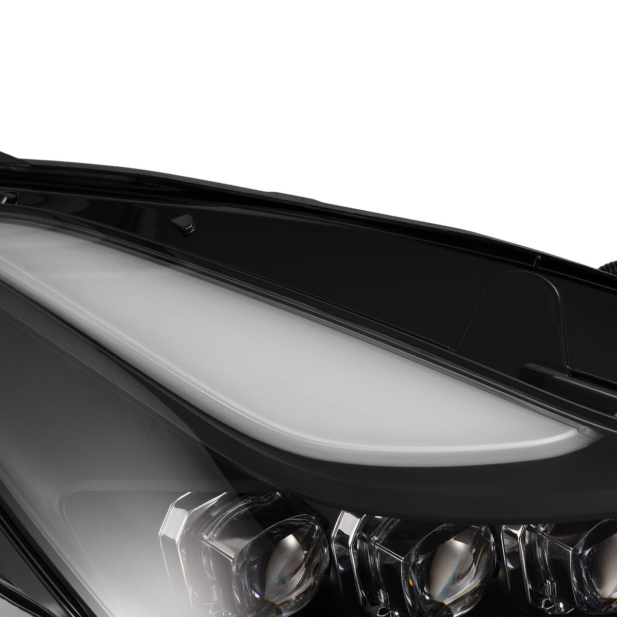 AlphaRex 880860 17-22 Tesla Model 3/20-23 Model Y NOVA-Series LED Projector Headlights Black with Activation Light & Sequential Signal