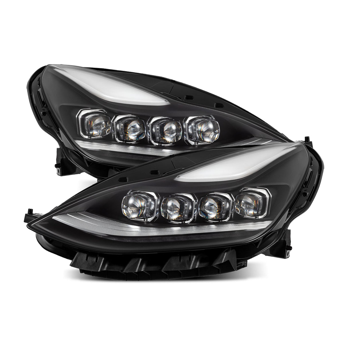 AlphaRex 880860 17-22 Tesla Model 3/20-23 Model Y NOVA-Series LED Projector Headlights Black with Activation Light & Sequential Signal