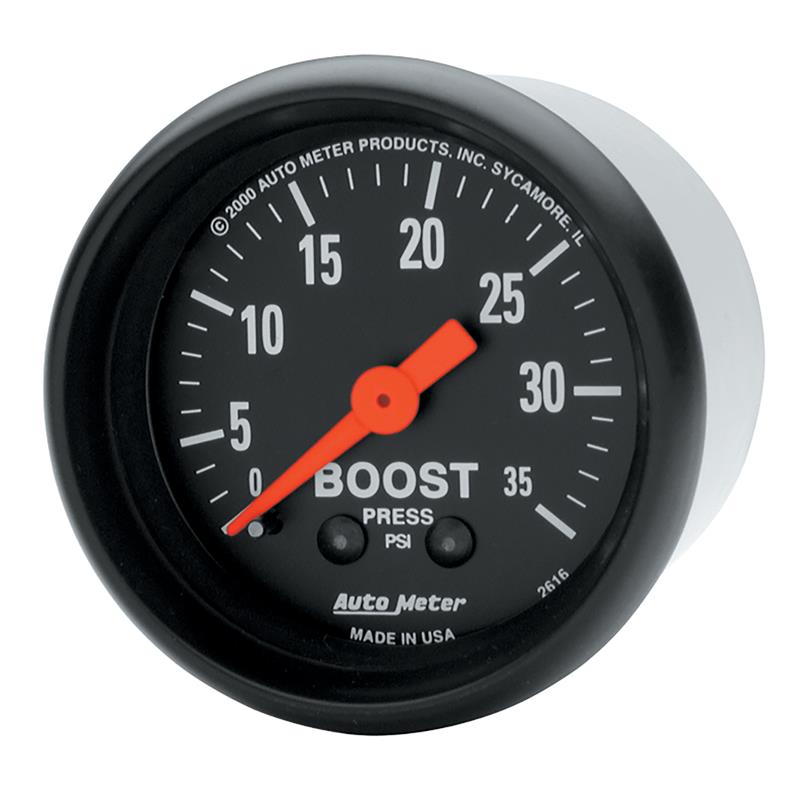 AutoMeter 2616 Z Series 52mm 0-35 PSI Mechanical Boost Gauge