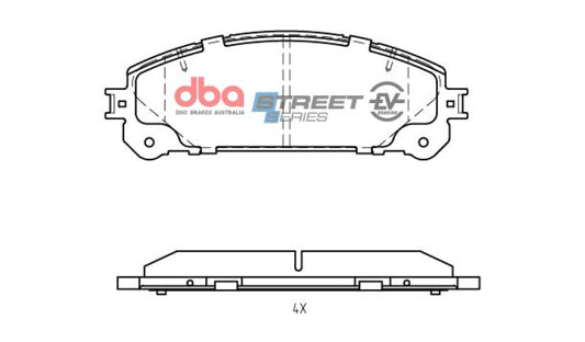 DBA 15-18 Lexus NX200t Front SSEV Street Series Brake Pads