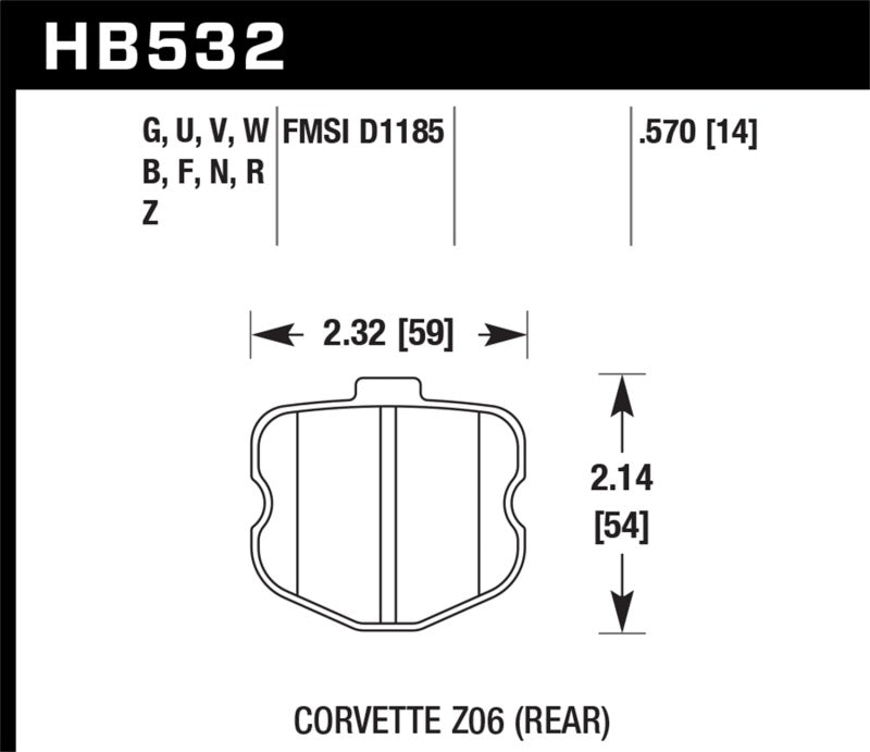 Hawk Performance HB532F.570 HPS Performance Street Brake Pads