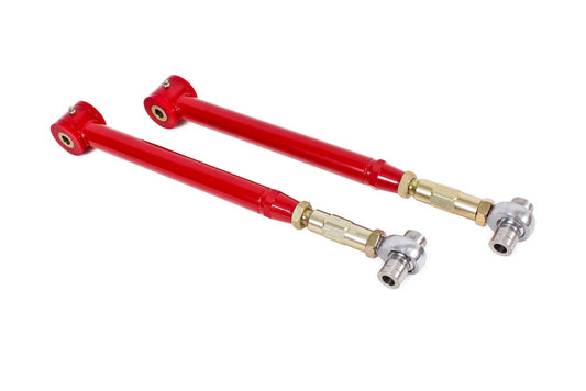 BMR 2005-2014 S197 Mustang On-Car Adj. Lower Control Arms / Rod End Combo (Polyurethane) - Red