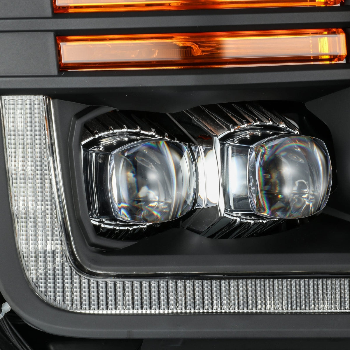 AlphaRex 880182 18-19 Ford F-150 NOVA LED Projector Headlights Plank Style Matte Black with Activation Light/Sequential Signal