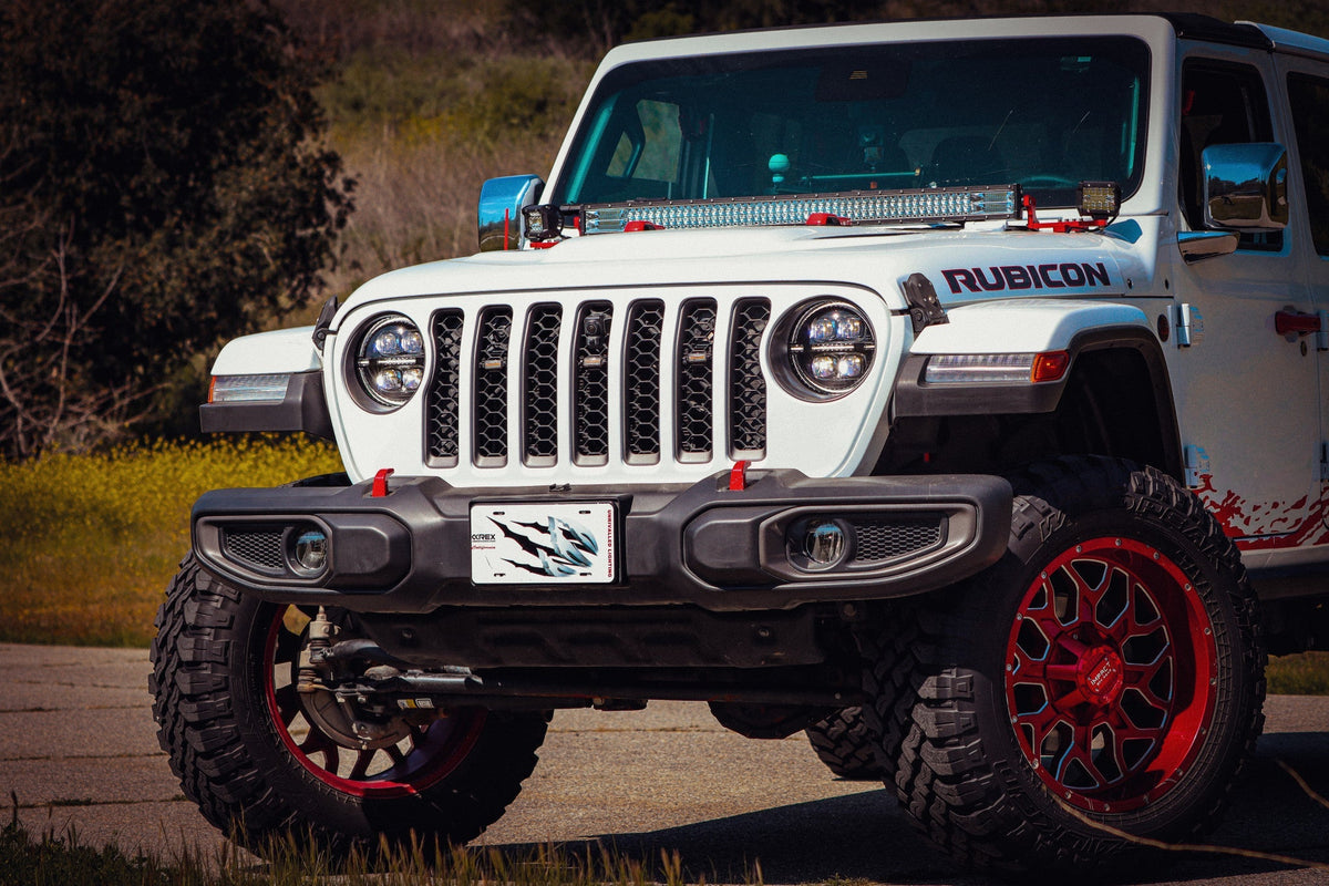AlphaRex 880868 18-23 Jeep Wrangler JL/Gladiator JT LED Projector Headlights Black with Activation Light/Sequential Signal/DRL