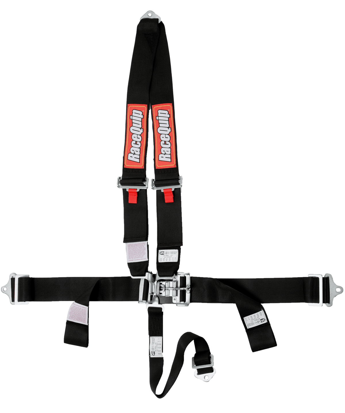 RaceQuip 713003 Black Latch & Link V-Type 4-Point Seat Belt
