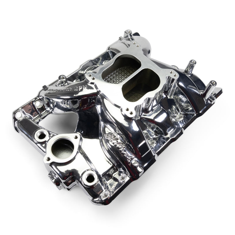 Edelbrock 7156-CP Pontiac 326-455 Performer RPM Intake Manifold - Chrome Plasma Finish