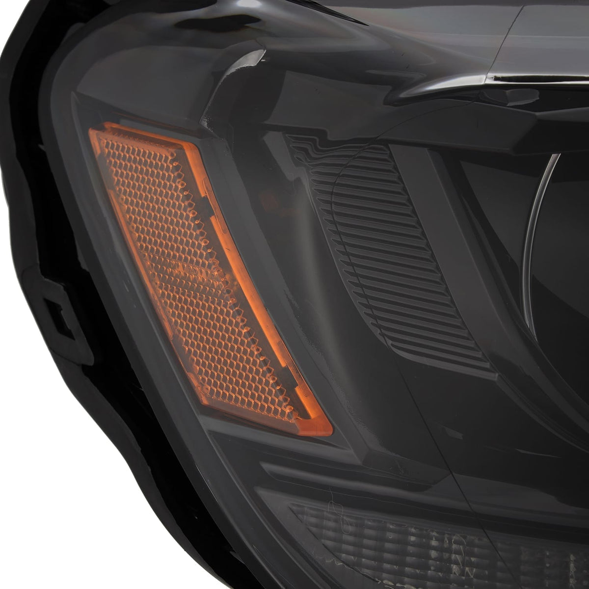 AlphaRex 880119 2019+ Ford Ranger PRO-Series Projector Headlights Plank Style Alpha Black with Sequential Signal/DRL
