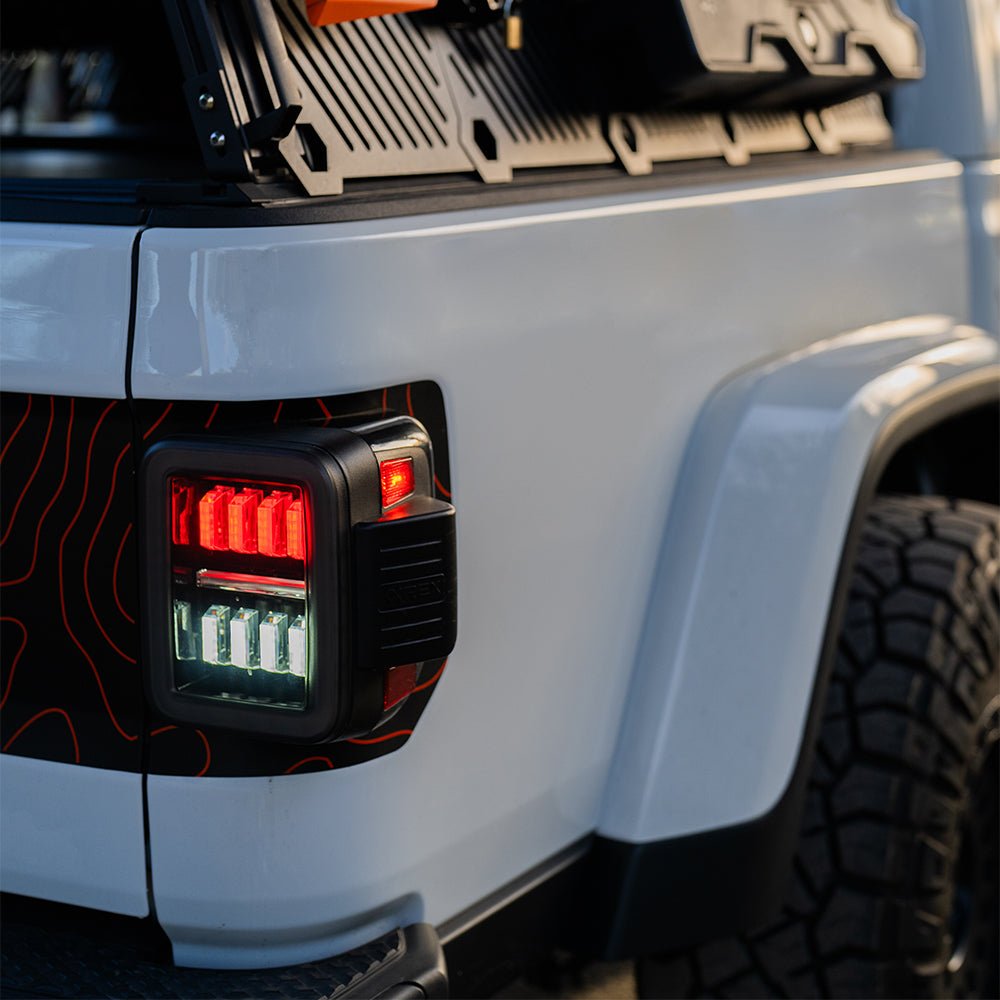 AlphaRex 602060 19-24 Jeep Gladiator JT Nova-Series Prismatic LED Tail Lights - Chrome