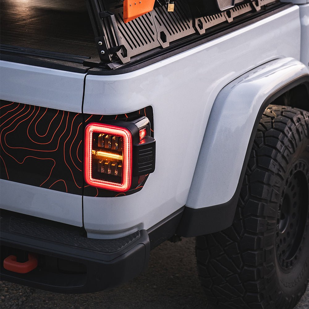 AlphaRex 602060 19-24 Jeep Gladiator JT Nova-Series Prismatic LED Tail Lights - Chrome