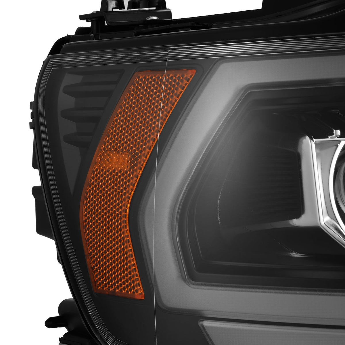AlphaRex 880574 19-22 Dodge Ram 1500 PRO-Series Projector Headlights Black with Sequential Signal/DRL