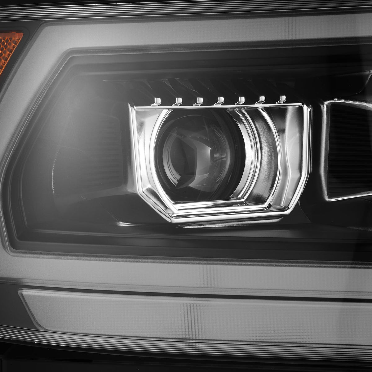 AlphaRex 880574 19-22 Dodge Ram 1500 PRO-Series Projector Headlights Black with Sequential Signal/DRL