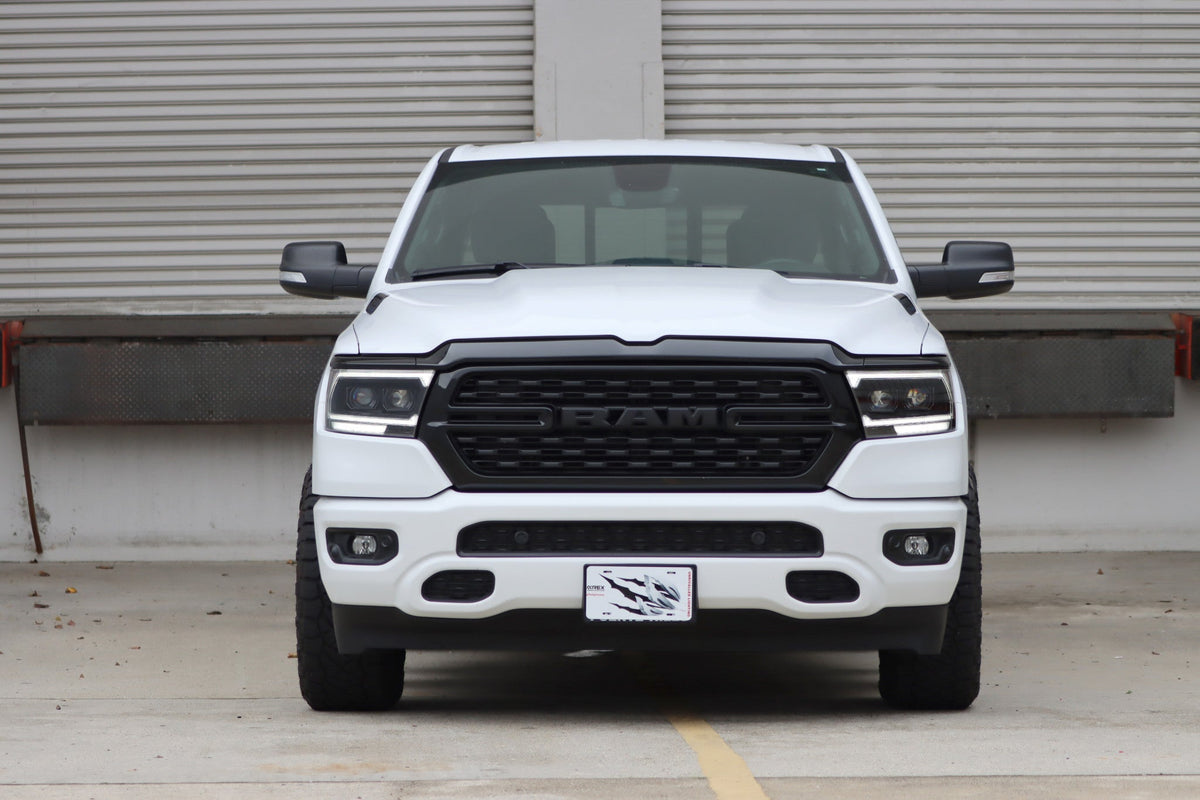 AlphaRex 880574 19-22 Dodge Ram 1500 PRO-Series Projector Headlights Black with Sequential Signal/DRL