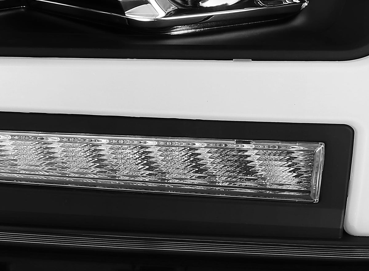 AlphaRex 880513 19-20 Ram 1500 HD PRO-Series Projector Headlights Plank Style Jet Black with Activation Light/Sequential Signal/DRL