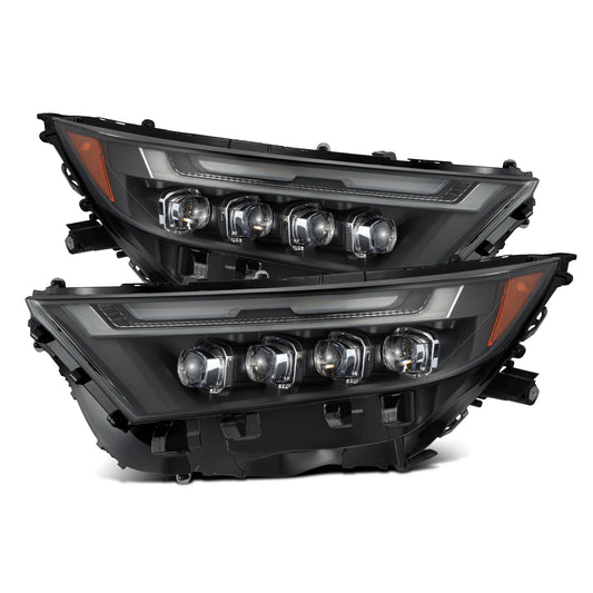 AlphaRex 880870 2019-2023 Toyota RAV4 (High Trim) NOVA LED Projector Headlights Black